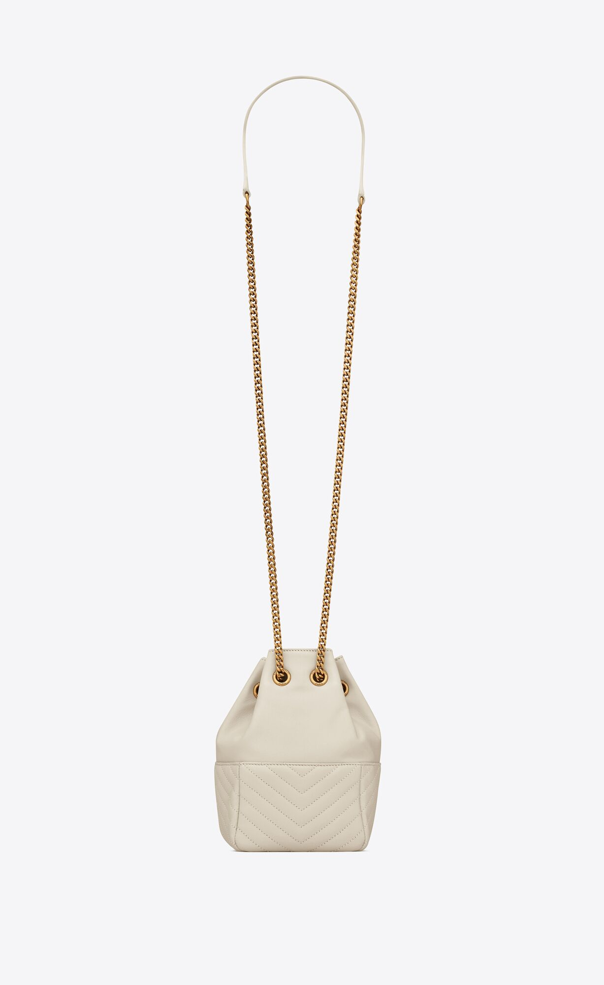 JOE mini quilted sheepskin bucket bag